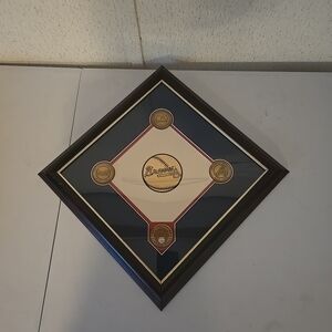 MLB Braves Commemorative Art with Dark Brown Frame